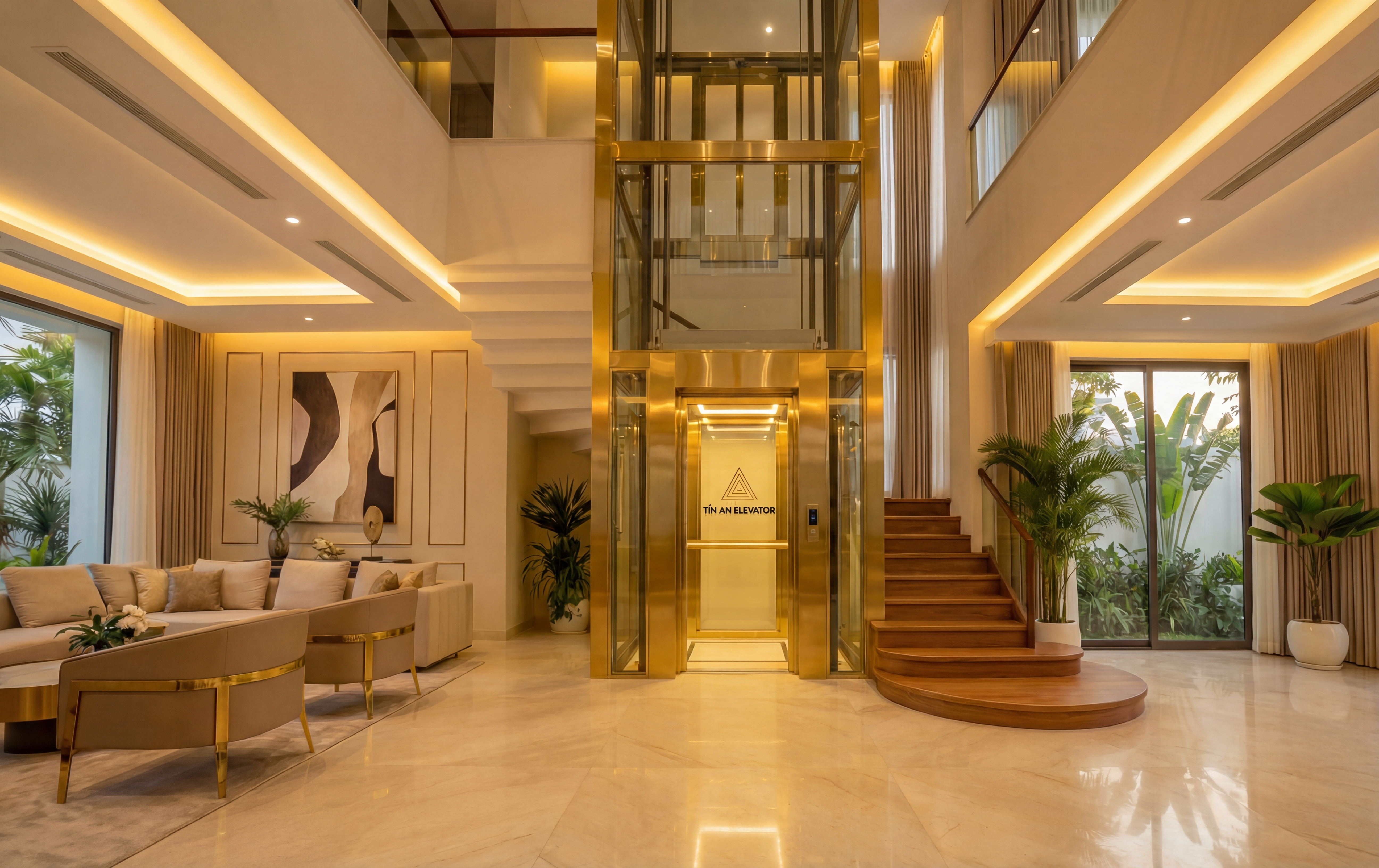 Thang máy biêt thự Tín An Luxury